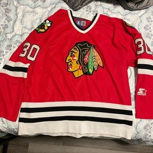 Men’s Chicago Blackhawks Ed Balfour Starter Jersey Size XL
